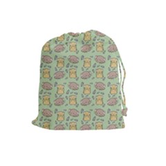 Hamster Pattern Drawstring Pouch (large) by Sapixe