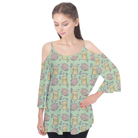 Hamster Pattern Flutter Tees by Sapixe