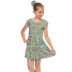 Hamster Pattern Kids  Cap Sleeve Dress by Sapixe