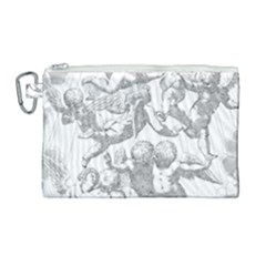 Angel Line Art Religion Angelic Canvas Cosmetic Bag (large) by Sapixe