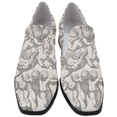 Angel Line Art Religion Angelic Slip On Heel Loafers by Sapixe