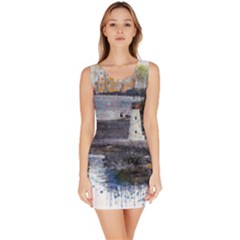 Lighthouse Art Sea Ocean Vintage Bodycon Dress by Sapixe