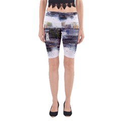 Lighthouse Art Sea Ocean Vintage Yoga Cropped Leggings by Sapixe