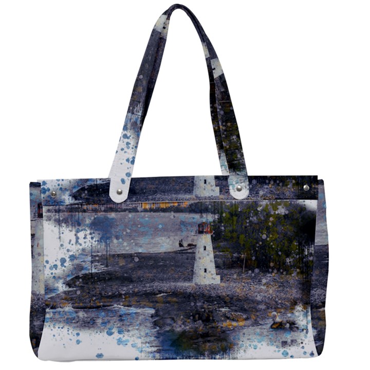 Lighthouse Art Sea Ocean Vintage Canvas Work Bag