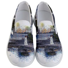 Lighthouse Art Sea Ocean Vintage Men s Lightweight Slip Ons by Sapixe