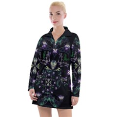 Fractal Fractal Art Texture Women s Long Sleeve Casual Dress