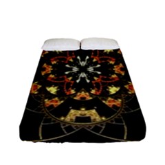 Fractal Stained Glass Ornate Fitted Sheet (full/ Double Size) by Sapixe