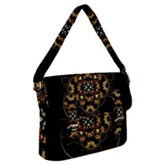 Fractal Stained Glass Ornate Buckle Messenger Bag by Sapixe