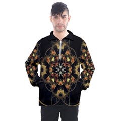 Fractal Stained Glass Ornate Men s Half Zip Pullover