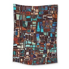 Stained Glass Mosaic Abstract Medium Tapestry by Sapixe