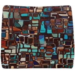 Stained Glass Mosaic Abstract Seat Cushion by Sapixe