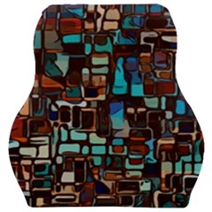 Stained Glass Mosaic Abstract Car Seat Velour Cushion  by Sapixe