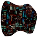 Stained Glass Mosaic Abstract Velour Head Support Cushion View3