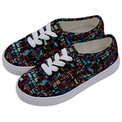 Stained Glass Mosaic Abstract Kids  Classic Low Top Sneakers by Sapixe