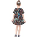 Stained Glass Mosaic Abstract Kids  Smock Dress View2