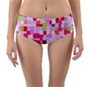 The Framework Paintings Square Reversible Mid-Waist Bikini Bottoms View1