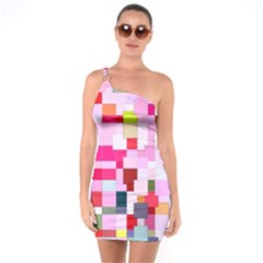 The Framework Paintings Square One Soulder Bodycon Dress by Sapixe