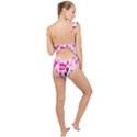 The Framework Paintings Square Frilly One Shoulder Swimsuit View2