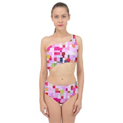 The Framework Paintings Square Spliced Up Two Piece Swimsuit by Sapixe