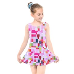 The Framework Paintings Square Kids  Skater Dress Swimsuit by Sapixe