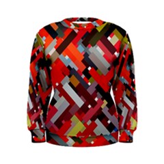 Maze Mazes Fabric Fabrics Color Women s Sweatshirt by Sapixe