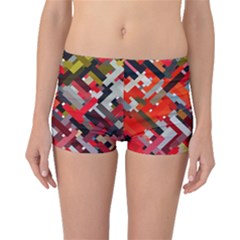 Maze Mazes Fabric Fabrics Color Boyleg Bikini Bottoms by Sapixe