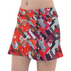 Maze Mazes Fabric Fabrics Color Tennis Skirt by Sapixe