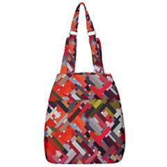 Maze Mazes Fabric Fabrics Color Center Zip Backpack by Sapixe