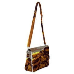 Scotland Monti Mountains Mountain Shoulder Bag With Back Zipper