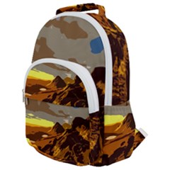 Scotland Monti Mountains Mountain Rounded Multi Pocket Backpack by Sapixe