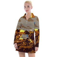 Scotland Monti Mountains Mountain Women s Long Sleeve Casual Dress