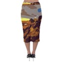 Scotland Monti Mountains Mountain Velvet Midi Pencil Skirt View2