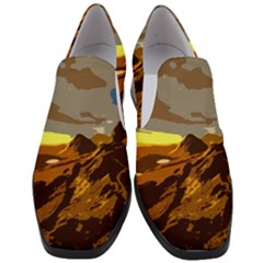 Scotland Monti Mountains Mountain Slip On Heel Loafers by Sapixe