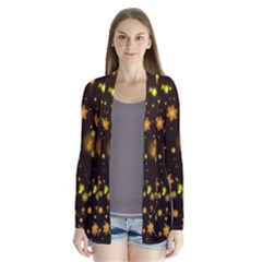 Background Black Blur Colorful Drape Collar Cardigan by Sapixe