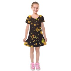 Background Black Blur Colorful Kids  Short Sleeve Velvet Dress by Sapixe