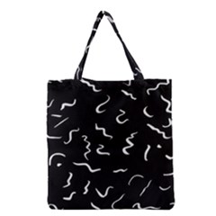 Scribbles Lines Drawing Picture Grocery Tote Bag by Sapixe