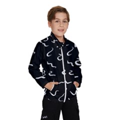 Scribbles Lines Drawing Picture Kids  Windbreaker by Sapixe