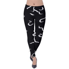 Scribbles Lines Drawing Picture Velvet Leggings by Sapixe