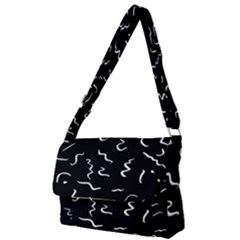 Scribbles Lines Drawing Picture Full Print Messenger Bag by Sapixe