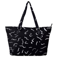 Scribbles Lines Drawing Picture Full Print Shoulder Bag by Sapixe