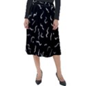 Scribbles Lines Drawing Picture Classic Velour Midi Skirt  View1