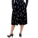 Scribbles Lines Drawing Picture Classic Velour Midi Skirt  View2