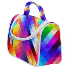 Abstract Background Colorful Pattern Satchel Handbag