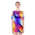 Abstract Background Colorful Pattern Shoulder Cutout One Piece Dress View1