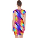 Abstract Background Colorful Pattern Capsleeve Drawstring Dress  View2