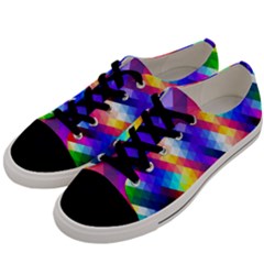 Abstract Background Colorful Pattern Men s Low Top Canvas Sneakers by Sapixe