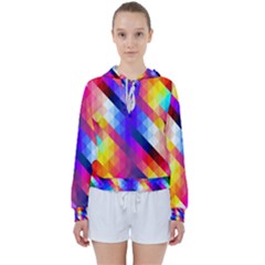 Abstract Background Colorful Pattern Women s Tie Up Sweat