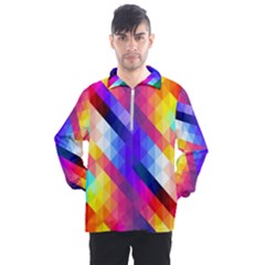 Abstract Background Colorful Pattern Men s Half Zip Pullover