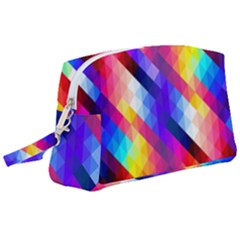 Abstract Background Colorful Pattern Wristlet Pouch Bag (large)