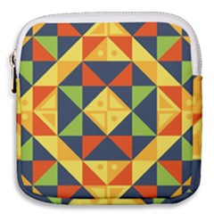 Background Geometric Color Mini Square Pouch by Sapixe